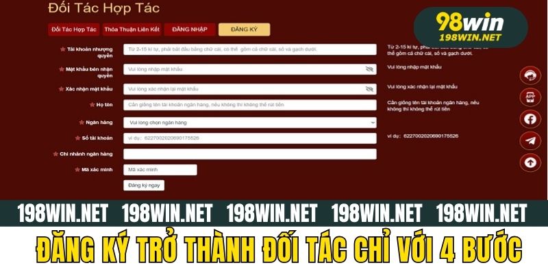 Đăng ký trở thành đối tác chỉ với 4 bước